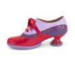 Peacemaker Rouge/Violet/Rose Chaussure lacée avec surpiqûres: Profile inside