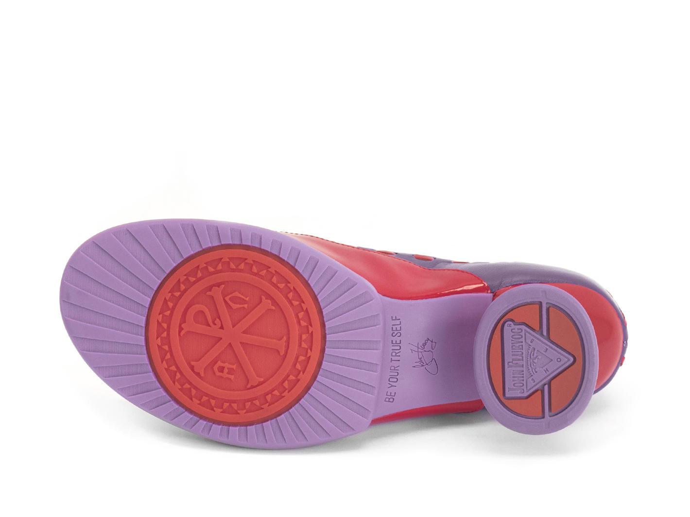 Peacemaker Rouge/Violet/Rose Chaussure lacée avec surpiqûres: Sole