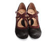 Pearl Hart Noir & Beige Charles IX croisé à talon