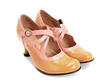 Pearl Hart Yellow & Pink Criss-crossed mary jane heel