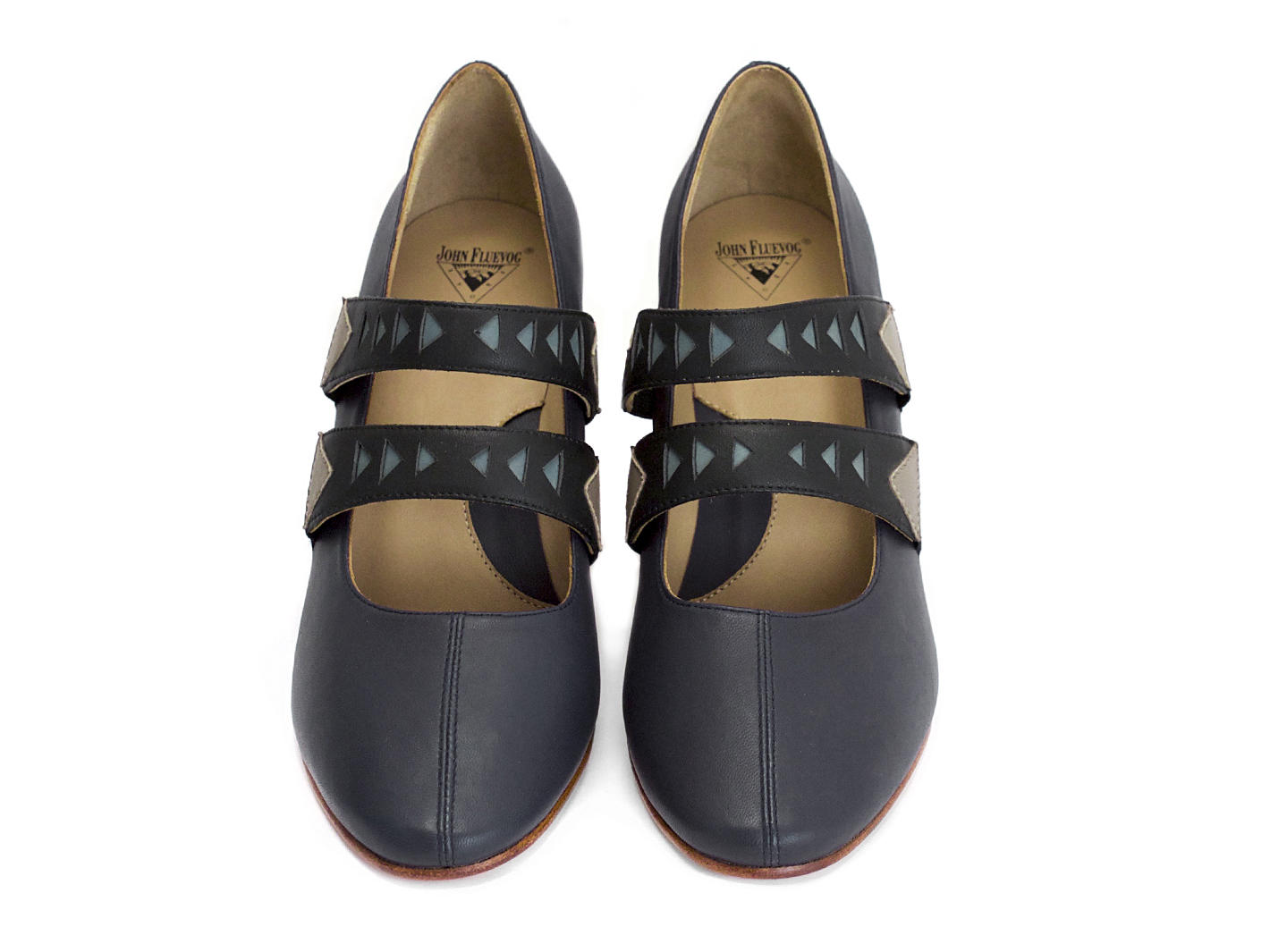 Pettitt Navy Geometric mary jane: Front
