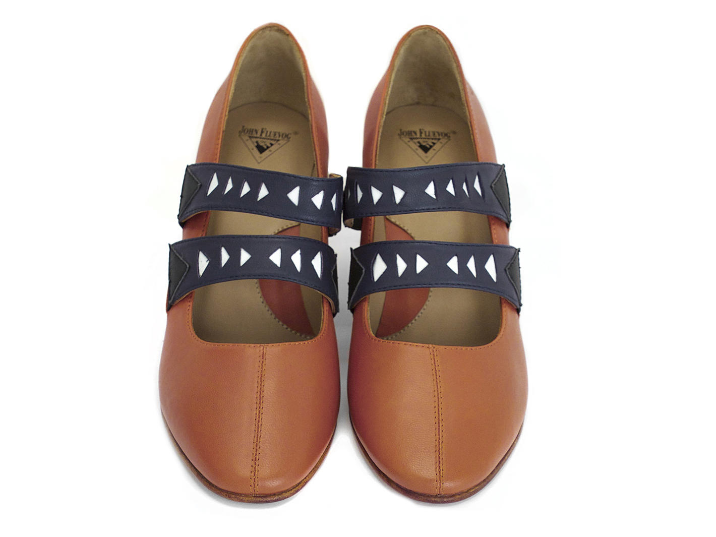 Pettitt Orange Geometric mary jane: Front