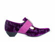 Pilgrim Purple Velvet Buckled Victorian Loafers: Profile inside