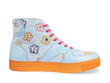 Prado Blue Floral High-Top Sneakers: Back