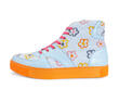 Prado Blue Floral High-Top Sneakers: Profile inside