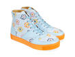 Prado Blue Floral High-Top Sneakers: Profile outside