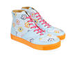 Prado Blue Floral High-Top Sneakers: Quarter view
