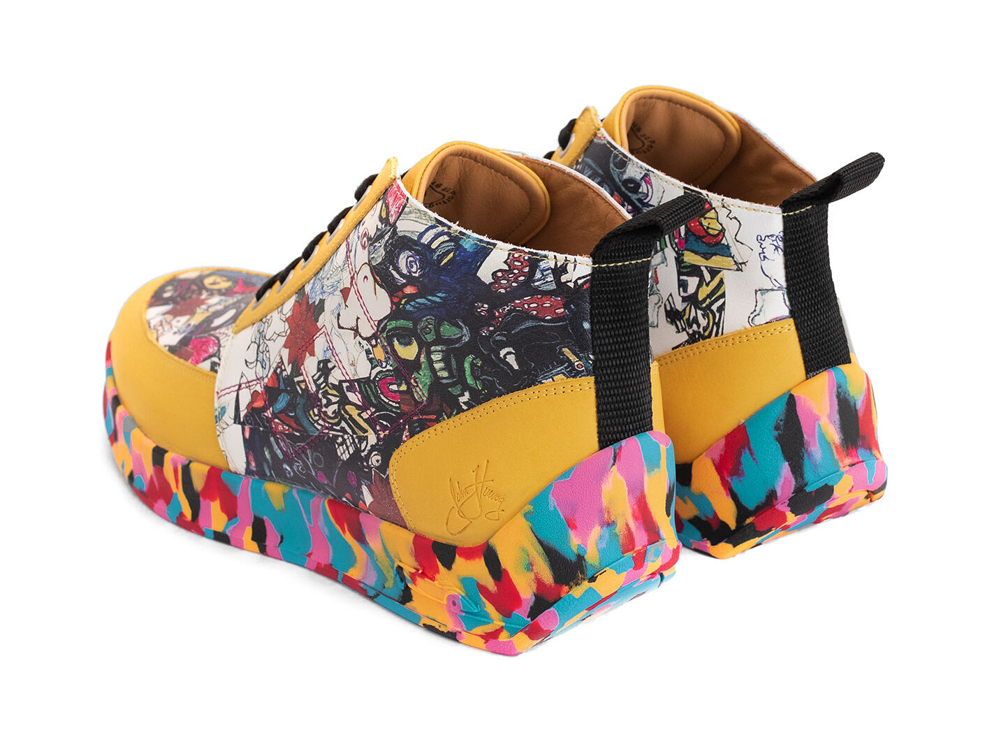 Prefect George Clinton Chaussure de sport contrastée à lacets: Back
