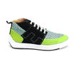 Prefect Neon Green Chaussure de sport contrastée à lacets: Profile outside
