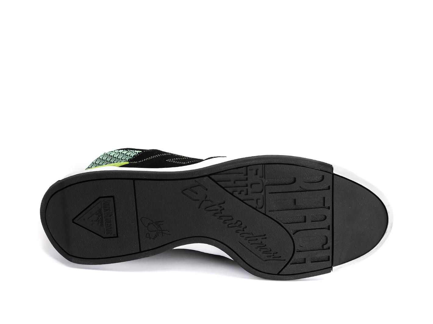 Prefect Neon Green Contrast lace-up sneaker: Sole