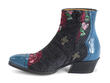 Presley: Men’s JF Floral/Navy Ankle boot with stitching: Profile inside