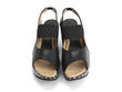Propel Black & Dots Platform slingback with elastic: Front