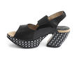 Propel Black & Dots Platform slingback with elastic: Profile inside