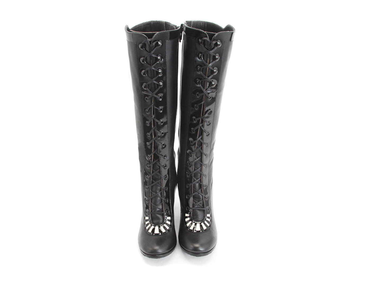Purity Noir Tall Lace-Up Dress Boot: Front
