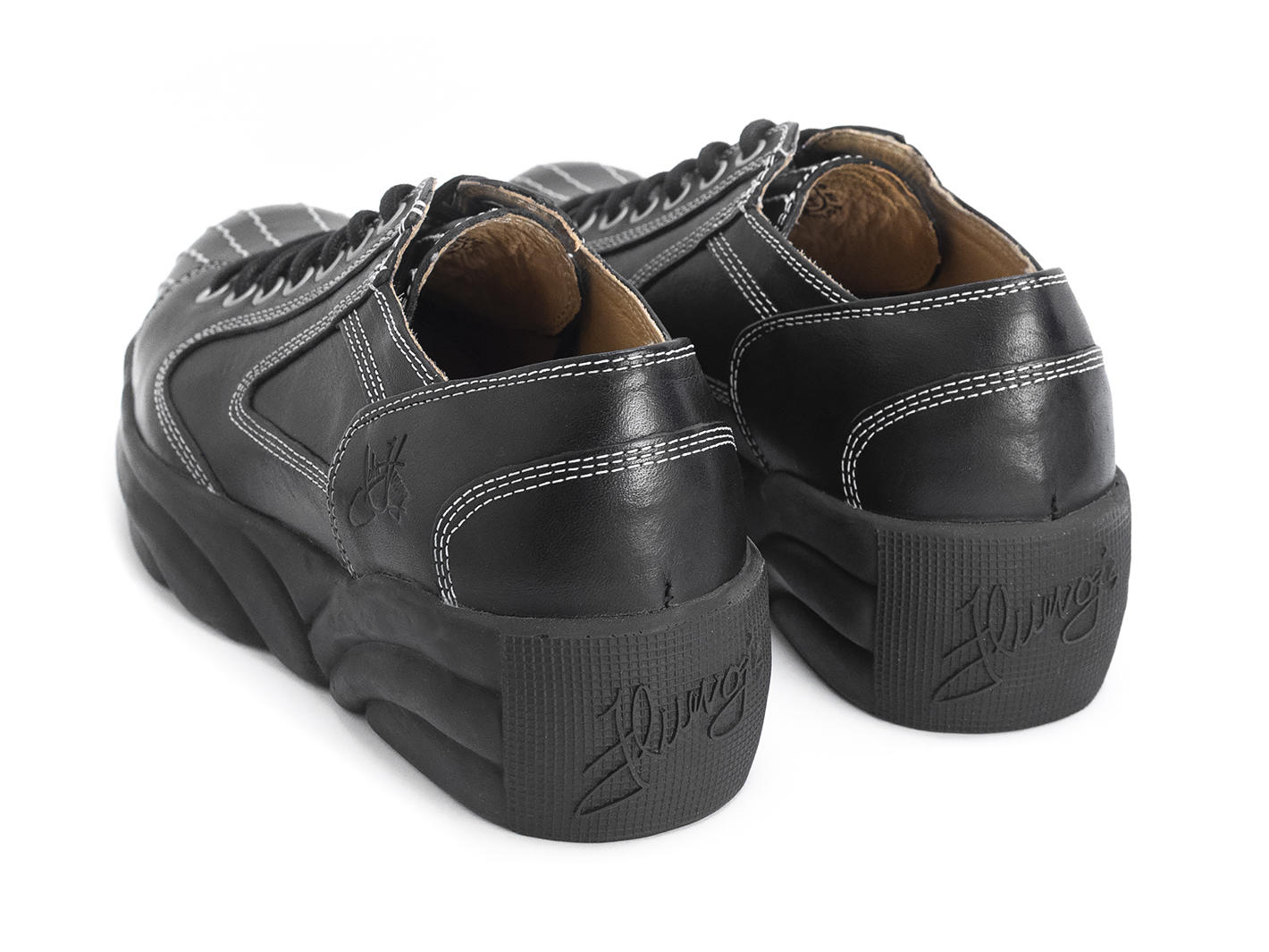 PV1 Black Platform sneaker: Back