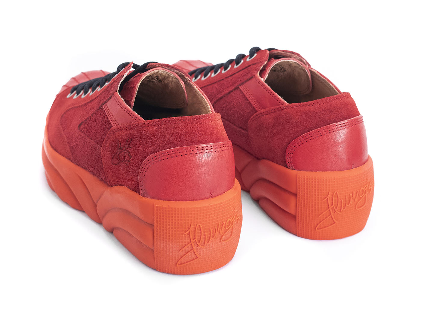 PV1 Red Platform sneaker: Back