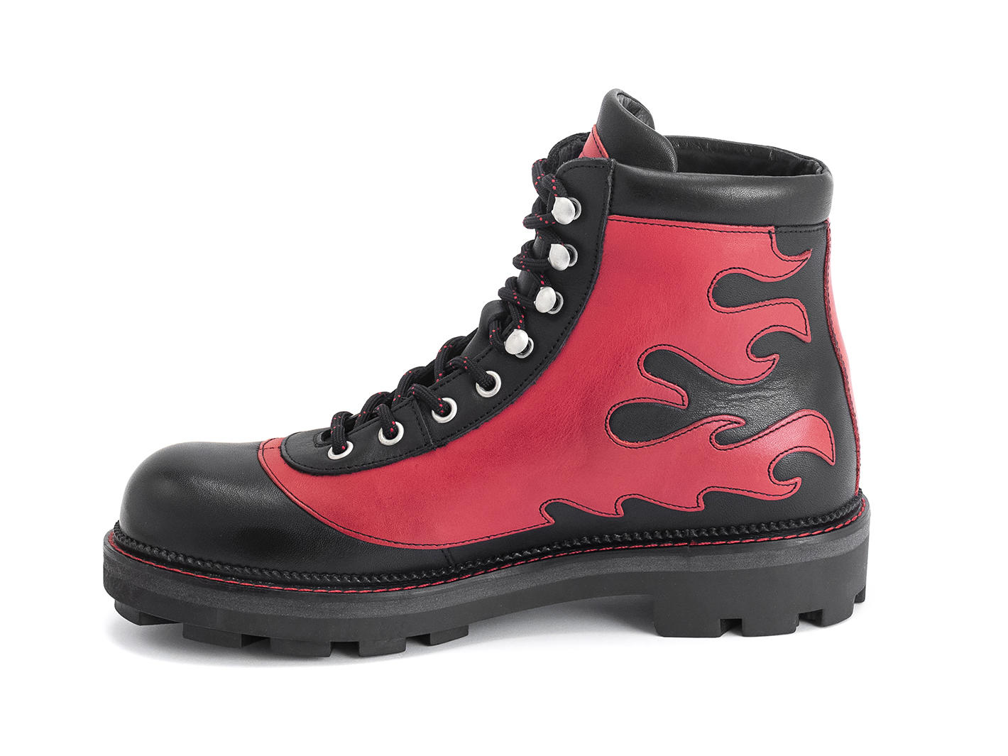 Pyro Black/Red Boot with flames: Profile inside