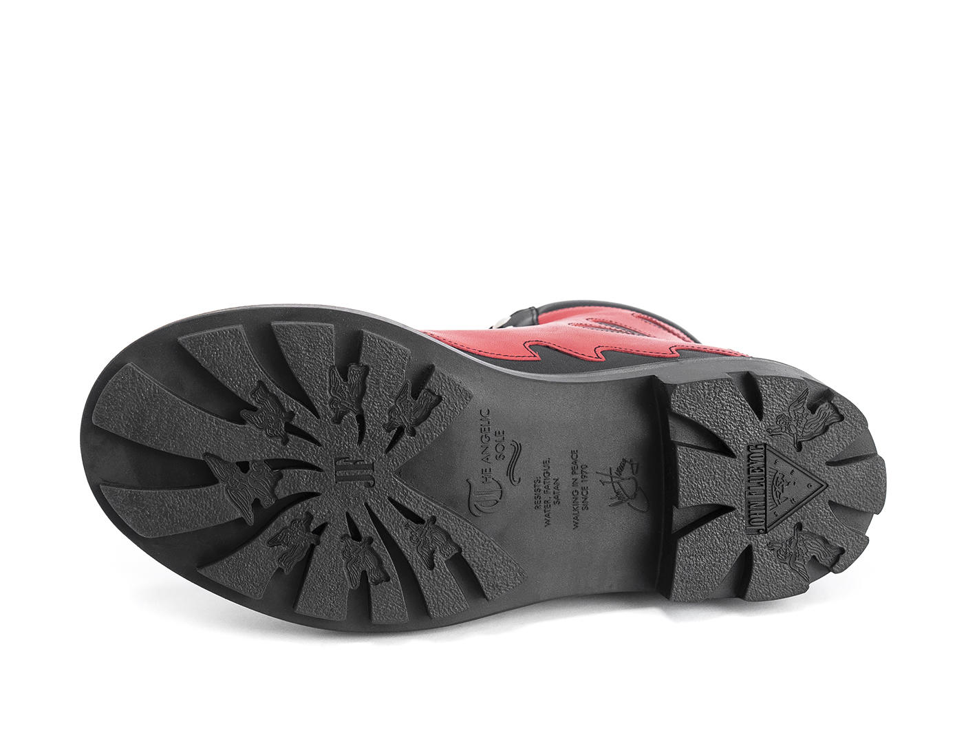 Pyro Black/Red Boot with flames: Sole