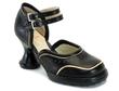 Qtee Black & Beige Double Ankle-Strap Pumps