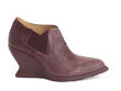 Quiver Dusty Red Slip-on wedge heel: Profile outside