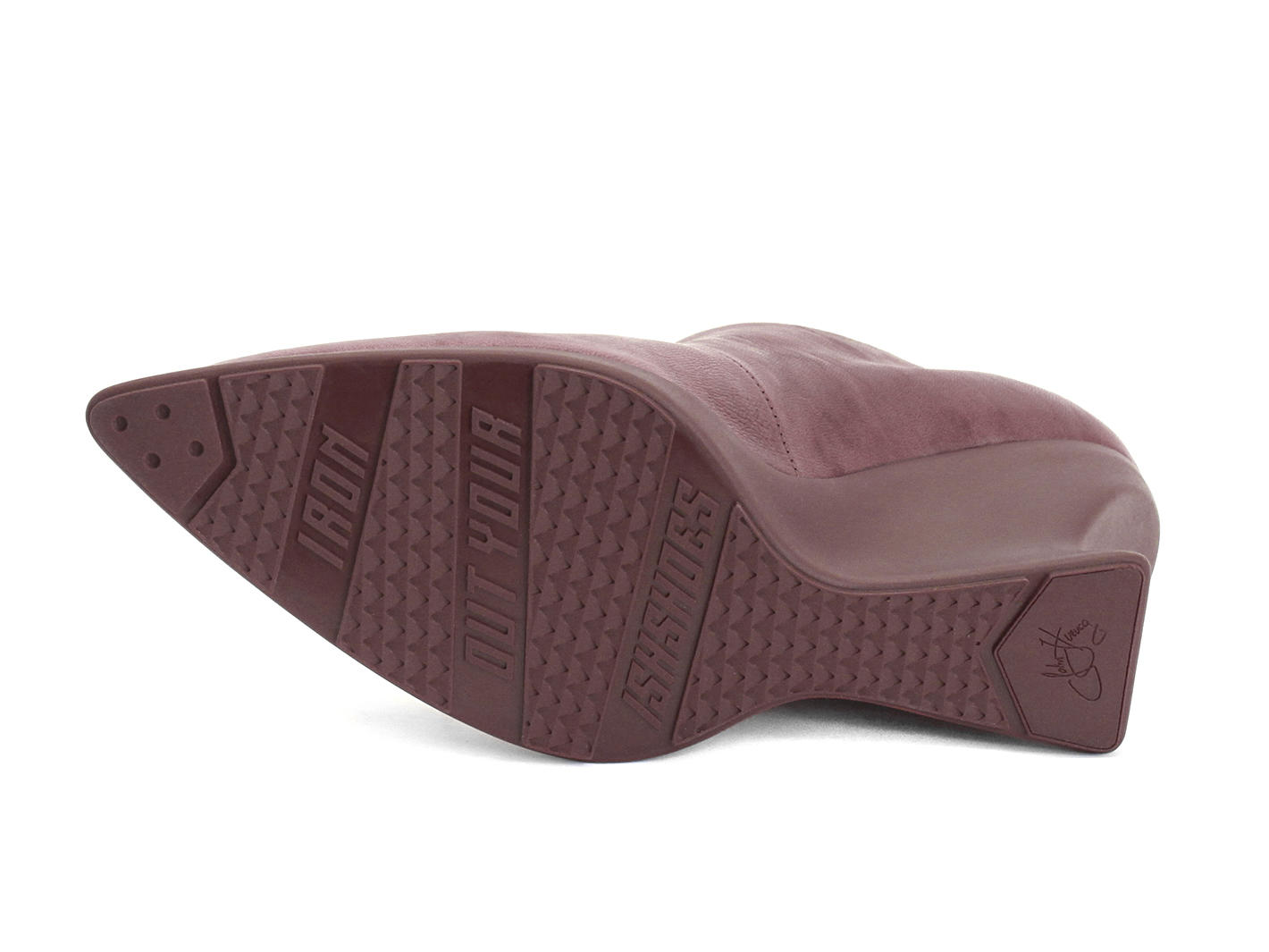 Quiver Rouge poussiéreux Talon compensé à enfiler: Sole