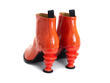 Rashida Orange Bottillon en cuir verni: Back