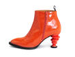 Rashida Orange Bottillon en cuir verni: Profile inside
