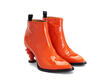 Rashida Orange Patent ankle boot: Quarter view