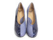 Ravishing Blue Leather and patent pump: Front