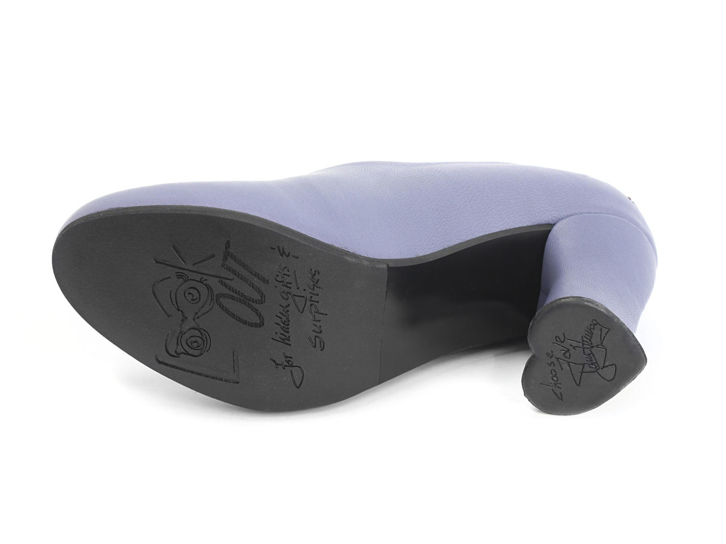Ravishing Blue Leather and patent pump: Sole