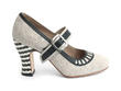Resurrection Grey Buckled Mary Jane Heel: Profile outside