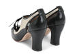 Revelation Noir & beige Vintage Lace-Up Mary Jane Heels