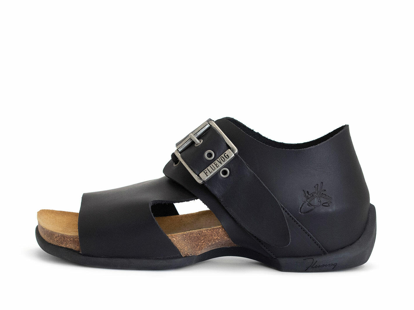 Rigoberta - Black | Lace-Up Buckled Sandals | Fluevog Shoes