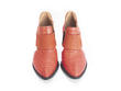 Room 502 Orange croc Open-sided bumped toe heel: Front