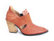 Room 502 Orange croc Open-sided bumped toe heel: Profile outside