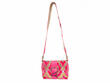 Rosalita Pink Tapestry Sac à main en cuir avec boucle