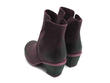 Rosy Burgundy Buffed Toe Leather Bootie