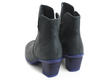 Rosy Green & Blue Buffed Toe Leather Bootie: Back