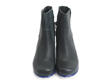 Rosy Green & Blue Buffed Toe Leather Bootie: Front