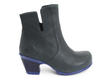 Rosy Green & Blue Buffed Toe Leather Bootie: Profile outside