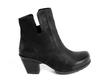 Rosy Noir Bottillon en cuir au bout poli