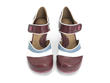 Sam Cherry, Blue & White Strapped Mary Jane Heel: Front