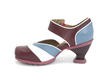 Sam Cherry, Blue & White Strapped Mary Jane Heel: Profile inside