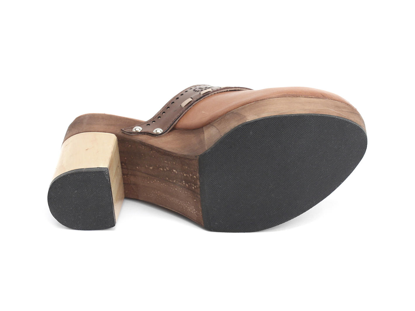 San Jose Brun Sabot plateforme perforé: Sole