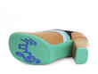 Sandrine Gold/Green Contrast lace-up heel
