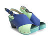 Sarah Blue & Green Slingback sandal: Quarter view