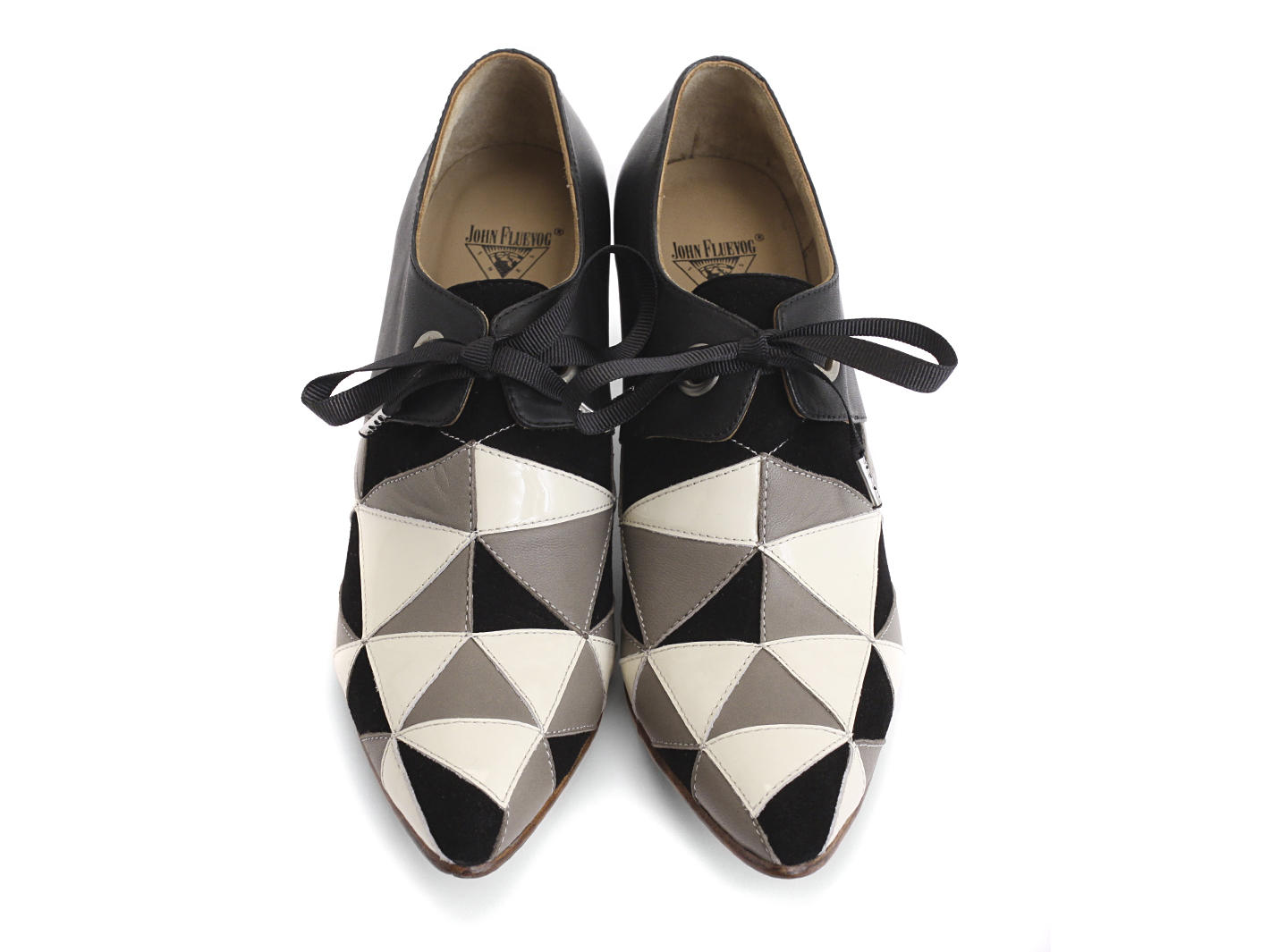 Scheme Black & White Angular Suede Bootie: Front
