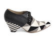 Scheme Black & White Angular Suede Bootie: Profile outside