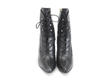 Seraphina Blue Snake Elegant Heeled Lace-Up Boot: Front