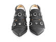 Serena Noir Chaussure bride arrière avec rivets: Front